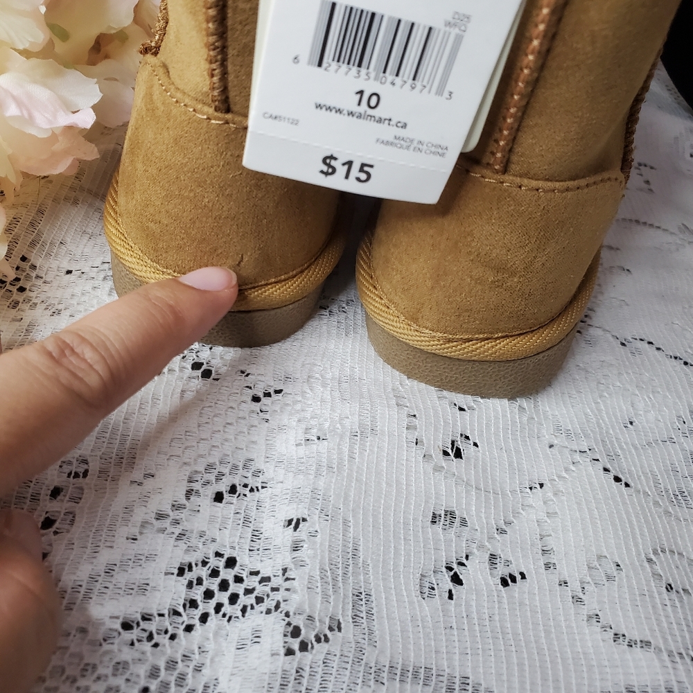 George Toddler Girls' Hug Boots - Tan sz 10 - Picture 3 of 4